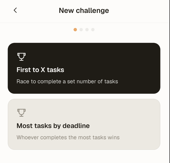 Brush — challenges screen